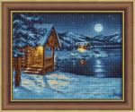 "Алмазная живопись" АЖ-4103   "Январское полнолуние"   СК/Распродажа