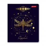 "Светоч"   96ТЕТк-008   Тетрадь ученическая общая, матовая ламинация + тиснение золотой фольгой,   A5+   96 л.  на скобе   60 г/кв.м , белизна 100 \%  5 шт.  клетка