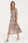 Платье Lenata 11354 рисунок на бежевом