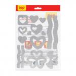 Набор светоотражающих наклеек Мульти-Пульти Сердца, 16шт., MS_47797