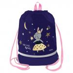 Мешок для обуви 1 отделение Berlingo Bunny dream, 400*480мм, расширяющееся дно, светоотражающая лента, карман на молнии, MS1071