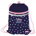 Мешок для обуви 1 отделение Berlingo Colored dots, 340*460мм, вентиляционная сеточка, светоотражающая лента, карман на молнии, SB-EXPL-1011