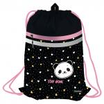 Мешок для обуви 1 отделение Berlingo Cool panda, 340*460мм, вентиляционная сеточка, светоотражающая лента, карман на молнии, SB-EXPL-1012