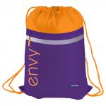 Мешок для обуви 1 отделение Berlingo Envy, 360*470мм, светоотражающая лента, карман на молнии, оранжевый, MS1111