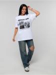 Футболка "Газета" белый женская