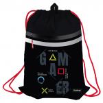 Мешок для обуви 1 отделение Berlingo Game on, 340*460мм, вентиляционная сеточка, светоотражающая лента, карман на молнии, SB-EX-1003