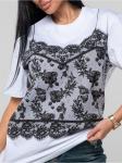 Футболка "Кружево" белый женская