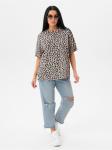 Футболка "Леопард" коричневая женская