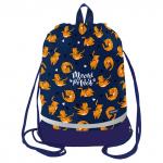 Мешок для обуви 1 отделение Berlingo Meow power, 400*480мм, расширяющееся дно, светоотражающая лента, карман на молнии, MS1073