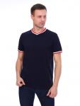 М203 Футболка мужская с V -образным вырезом (Темно-синий)