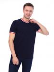 М203 Футболка мужская с V -образным вырезом (Темно-синий)