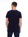 М203 Футболка мужская с V -образным вырезом (Темно-синий)