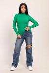Водолазка женская, кашкорсе (01042, зеленый)