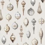 *Набор салфеток декоративных С3 35х35 (4 шт.) рогожка, 'Новогодняя игрушка'