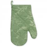 Прихватка 'Рукавичка' 30х17 , стеганая, рогожка, 100 % хлопок, 'Ботаника (грин)'