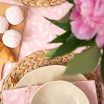 *Скатерть декоративная 'Радушная хозяйка (Традиция)' 145х145, рогожка, 100 % хлопок, 'Лепестки'