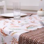 *Дорожка декоративная 'Радушная хозяйка (Традиция)' 40х145, рогожка, 100% хлопок, 'Колоски'