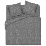 *КПБ Simple Life 1,5 спальный, бязь, 100 % хлопок, пл. 120 гр./кв.м., Штрихи серый ОП Пододеяльник 146*217, простыня 150*217, наволочка 70*70 (2 шт.)