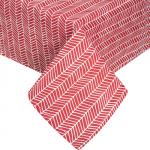 *Скатерть декоративная 'NewYear' 145х220, рогожка, 100 % хлопок, 'Ёлочка красная'