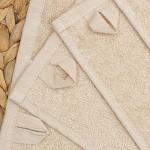 *Комплект махровых салфеток для уборки 5 шт. (30х30), 100% хлопок, 380 гр./кв.м., 'Светло-бежевый'