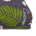 *Сидушка на стул с завязками 40х40, бязь, 'Кокосы серый'