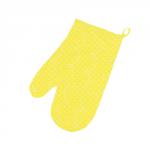 Прихватка 'Рукавичка' 30х17 'Радушная хозяйка', рогожка, 100 % хлопок, 'Горошек желтый'
