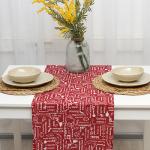 Дорожка декоративная 'Правила кухни' 40х145, рогожка, 100% хлопок, 'Вишня (ПК)'