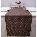 *Дорожка декоративная 'Радушная хозяйка (Традиция)' 40х145, рогожка, 100% хлопок, 'Горошек мокко'