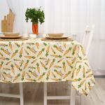 *Скатерть декоративная 'Радушная хозяйка (Традиция)' 145х145, рогожка, 100 % хлопок, 'Морковки'