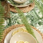 *Скатерть декоративная 'Радушная хозяйка (Традиция)' 145х145, рогожка, 100% хлопок, 'Тропики'