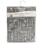Дорожка декоративная 'Правила кухни' 40х145, рогожка, 100% хлопок, 'Серый (ПК)'