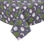 *Скатерть декоративная 'Радушная хозяйка' 145х145, рогожка, 100 % хлопок, 'Кокосы серый'