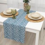 *Дорожка декоративная 'Радушная хозяйка (Традиция)' 40х145, рогожка, 100% хлопок, 'Орнамент (белый)'