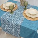 *Дорожка декоративная 'Радушная хозяйка (Традиция)' 40х145, рогожка, 100% хлопок, 'Орнамент (белый)'