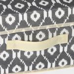 Короб для хранения с крышкой Доляна «Ромбы», 26?20?17 см, серый