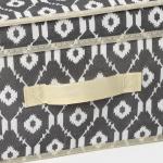 Короб для хранения с крышкой Доляна «Ромбы», 45?30?20 см, серый