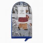 Варежка-прихватка Этель Forest bear 15?28 см, саржа, 100% хлопок, ватин 250 г/м?