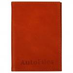 Обложка для автодокументов + паспорт OfficeSpace AutoFiles, экокожа, терракот, DL_53592