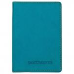 Обложка для автодокументов OfficeSpace Denim, экокожа, бирюза, DL_53596
