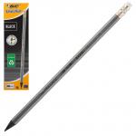 Карандаш ч/г Bic Evolution Black HB, с ластиком, заточен., 918484