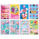 Блокнот А6 32л., на скрепке BG Сладкая сказка, блестки, ассорти, Б6ск32_бл 10088