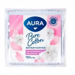 Ватные палочки Aura Beauty, 100шт., полиэтиленовый пакет, 4607068620773