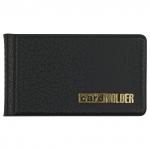 Визитница карманная OfficeSpace на 20 визиток, 65*110мм, ПВХ, черный, 260769