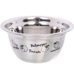 Миска из нержавеющей стали 0,8л 16*7,5см с рисунком