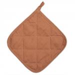 *Прихватка квадратная 'Цвет эмоций' 20х20, саржа, 100 % хлопок 'Кэмел'