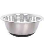 Миска из нержавеющей стали на силиконовом основании 3л 28см с широким краем