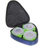 Набор Ланч-бокс 3шт 10*6см из нержавеющей стали с пластиковой крышкой в чехле