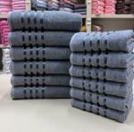 Полотенце махровое 400 г/мкв 70*135 "LINES" Серый АГХ