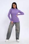 Водолазка женская, рибана (01044, сиреневый)