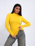 Водолазка женская, рибана (01044, Вар.2 желтый)